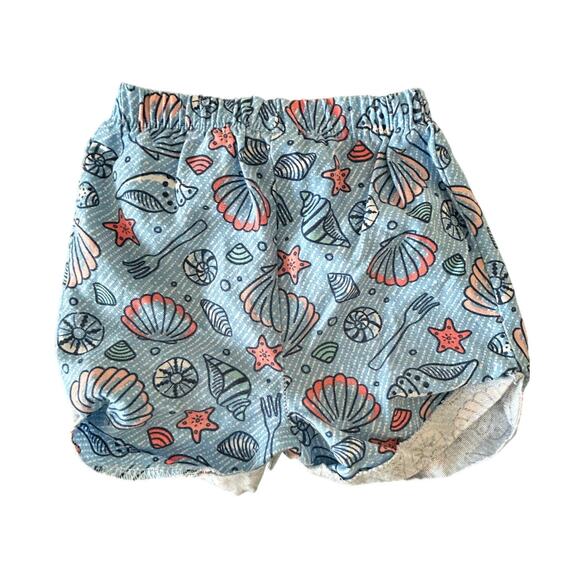 Kids Cute Seashell Print Shorts Size 4T - Picture 1 of 4